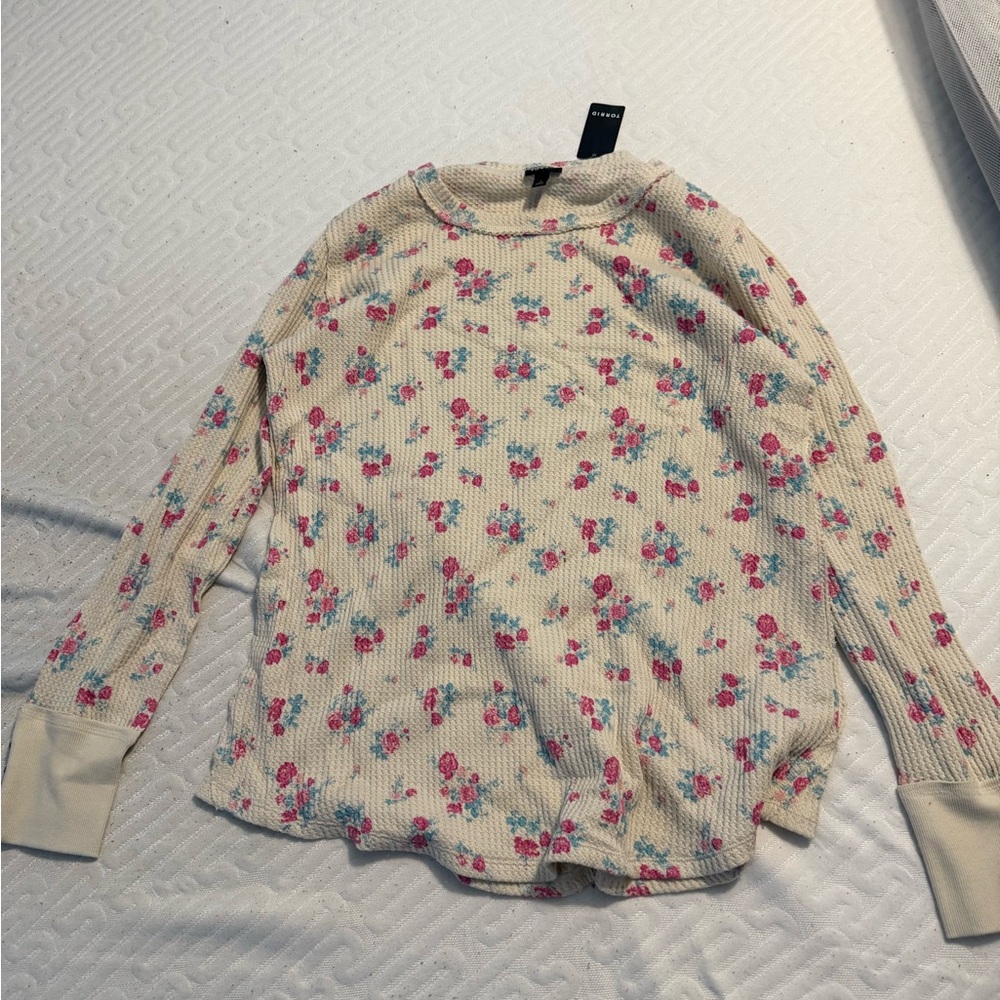 Torrid Cream Floral Shirt